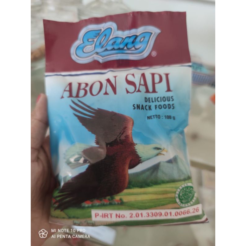 

Abon Sapi Elang Biru kemasan 100gr asli boyolali