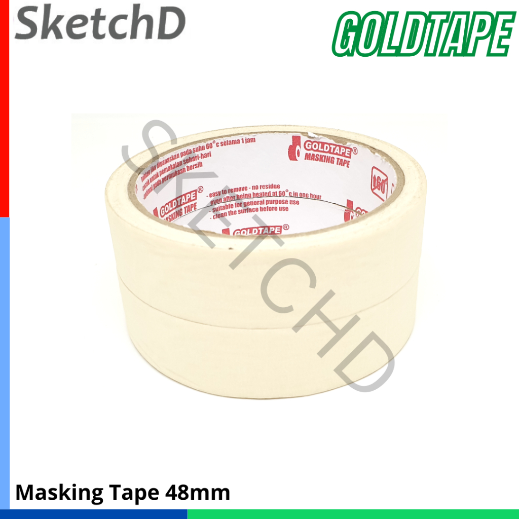 

Lakban kertas Goldtape Merah 48 mm Masking Tape