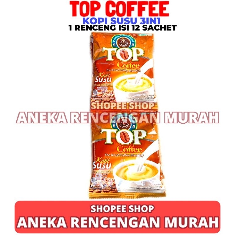 

Top Coffee Kopi Susu 3in1 1 Renceng Isi 12 Sachet 31gr