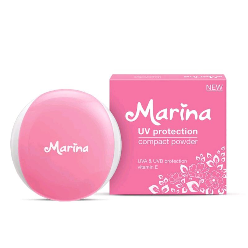 Bedak Marina padat Compact (natural) 1 pcs
