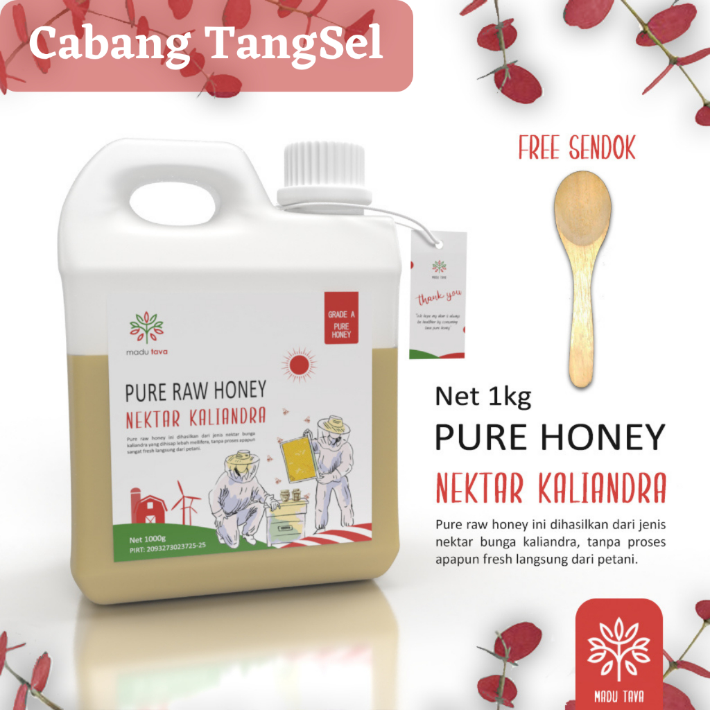 

Madu Murni Asli 1 kg Tava Grade A Nektar Kaliandra 100% Alami