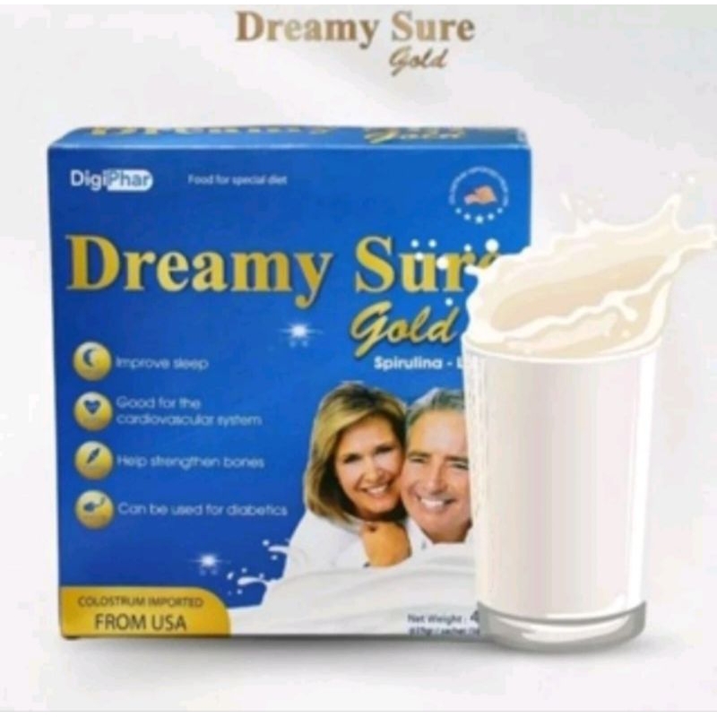 

1SASET DREAMY SURE GOLD SUSU UNTUK INSOMNIA /UNTUK SUSAH TIDUR& TULANG