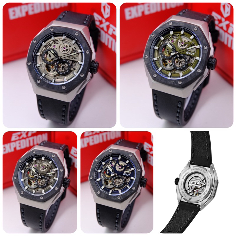 JAM TANGAN PRIA EXPEDITION E 6818 M / E6818 / 6818 ORIGINAL AUTOMATIC TITANIUM LIMITED EDITION