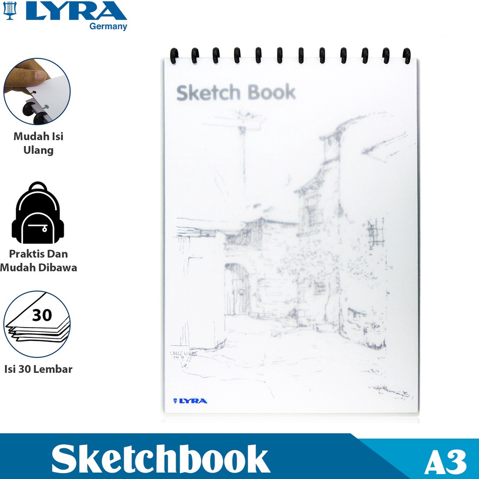 

KODE V4P8 Lyra Buku Sketsa Ukuran A3 3 Lembar Sketch Book Binder Buku Bergambar Lyr92129