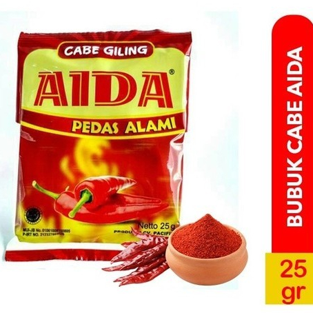 

Cabe Bubuk Giling Aida Kemasan 25gram