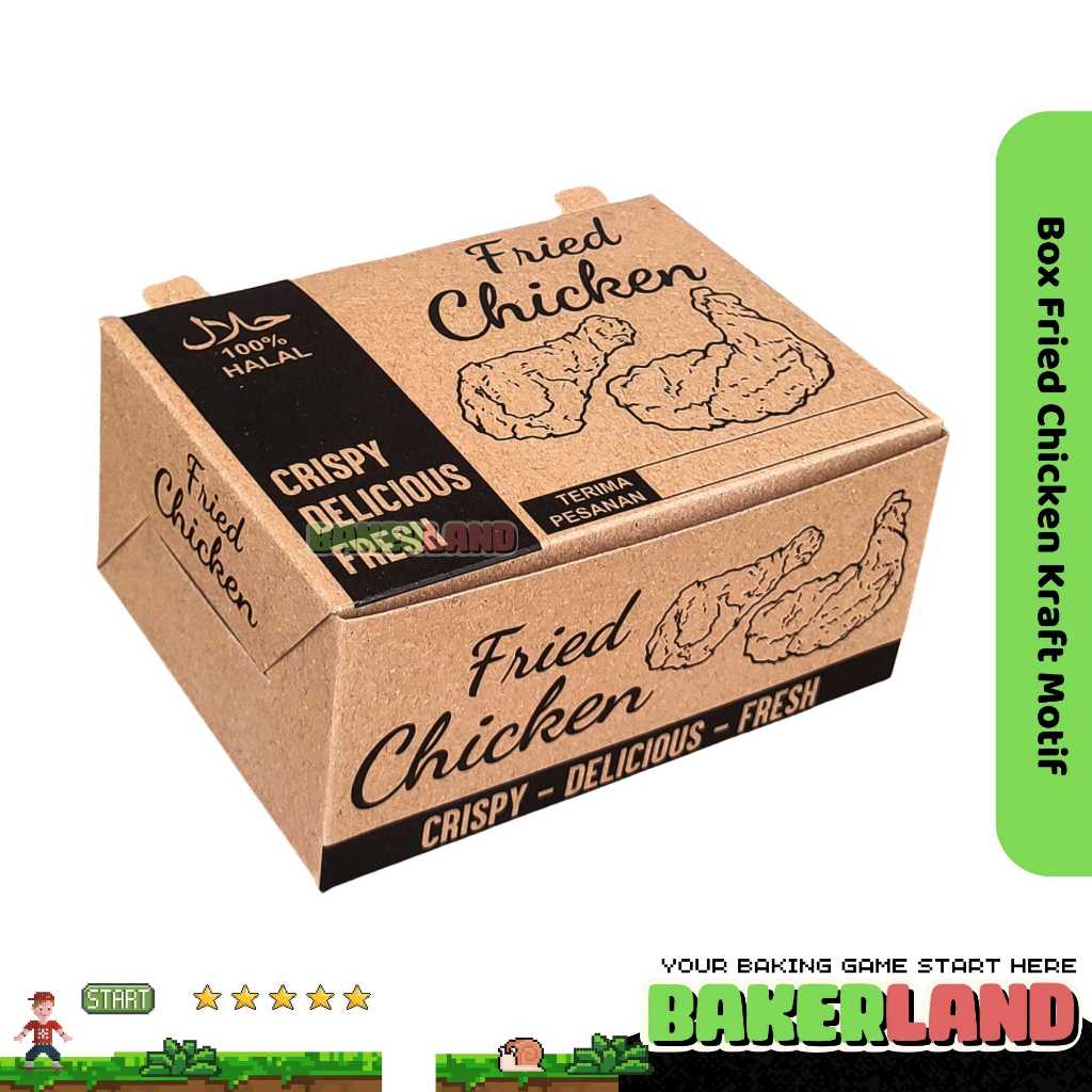 Dus Fried Chicken / Box Fried Chicken / Kemasan Fried Chicken / Kardus Bungkus Fried Chicken