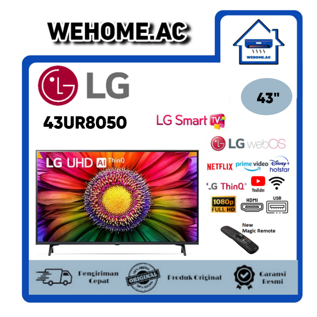 TV LED LG LED Smart LG 43UR8050 43Inch Smart TV UHD 4K LG New Magic Remote