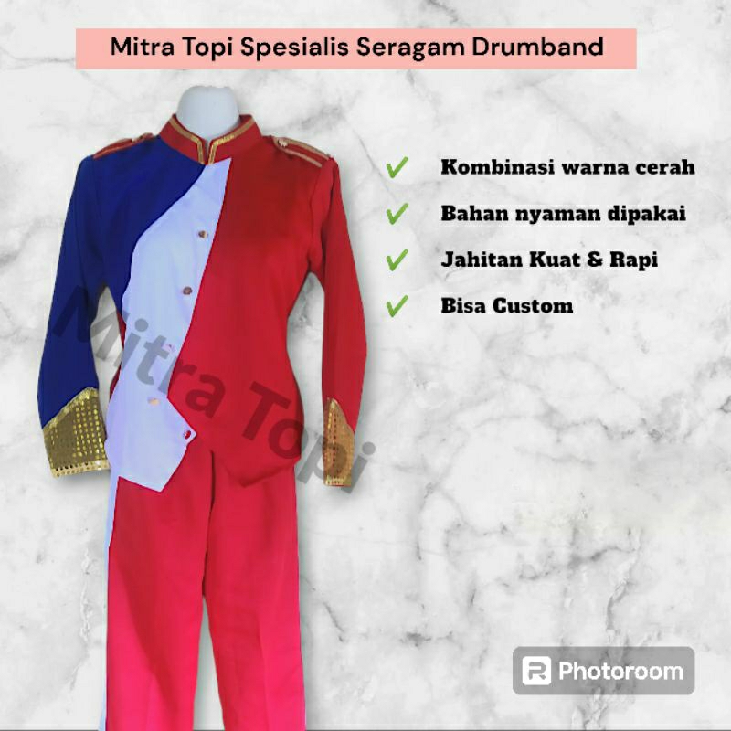 Seragam Drumband Anak dan dewasa Kualitas / seragam pasukan drumband marching band  SD SMP SMA