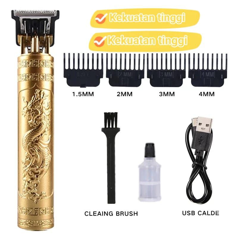 Alat Cukur Rambut Naga Gold Baterai batrai cas & listrik