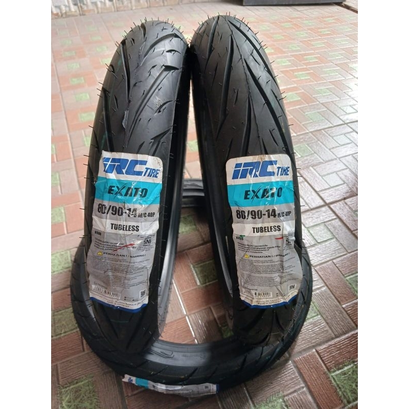 Ban luar IRC Exato 80/90-14 Tubeless ban depan motor Vario, beat,mio