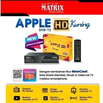 Set Top Box Tv Digital Matrix apel  Kuning DVB-T2 SET TOP BOX MATRIX