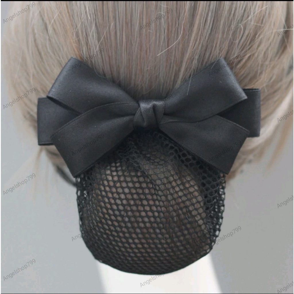 ANGEL - JEPIT HARNET CEPOL PERAWAT HARNET PITA HITAM PRAMUGARI KONDE RAMBUT WANITA IMPORT