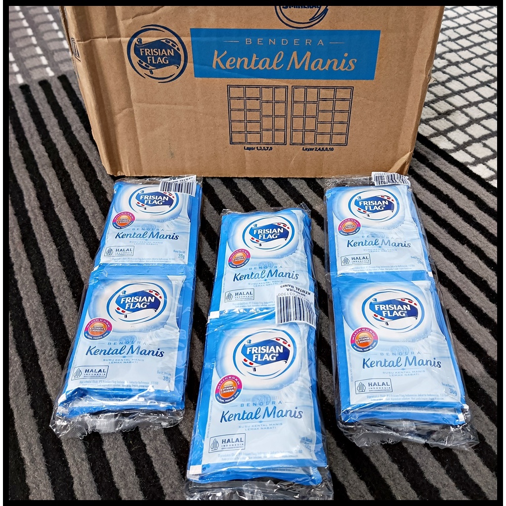 

Frisian Flag Bendera Kental Manis Kemasan Sachet Renceng (1 Renceng 6pcs) 38g
