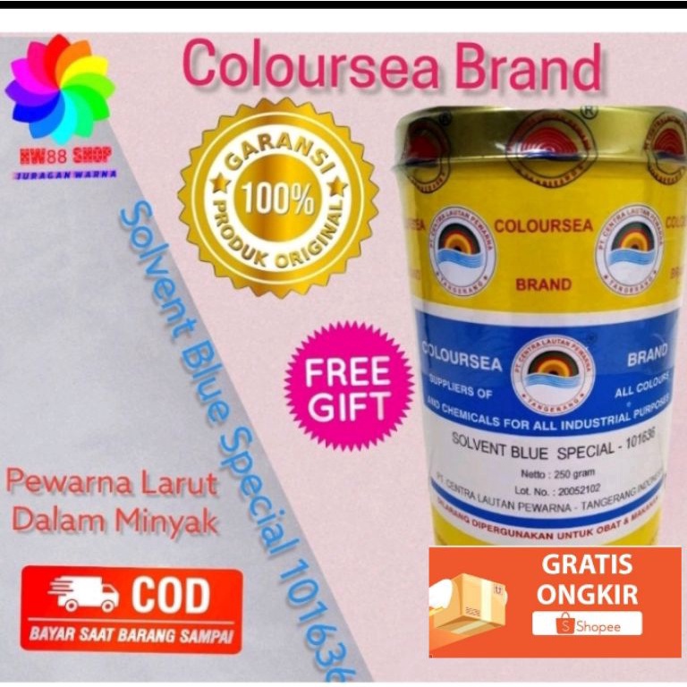 

KODE B4S9 Pewarna Minyak Berwarna Biru Larut Minyak Solvent Blue Spesial 11636 Oil Soluble Coloursea Brand