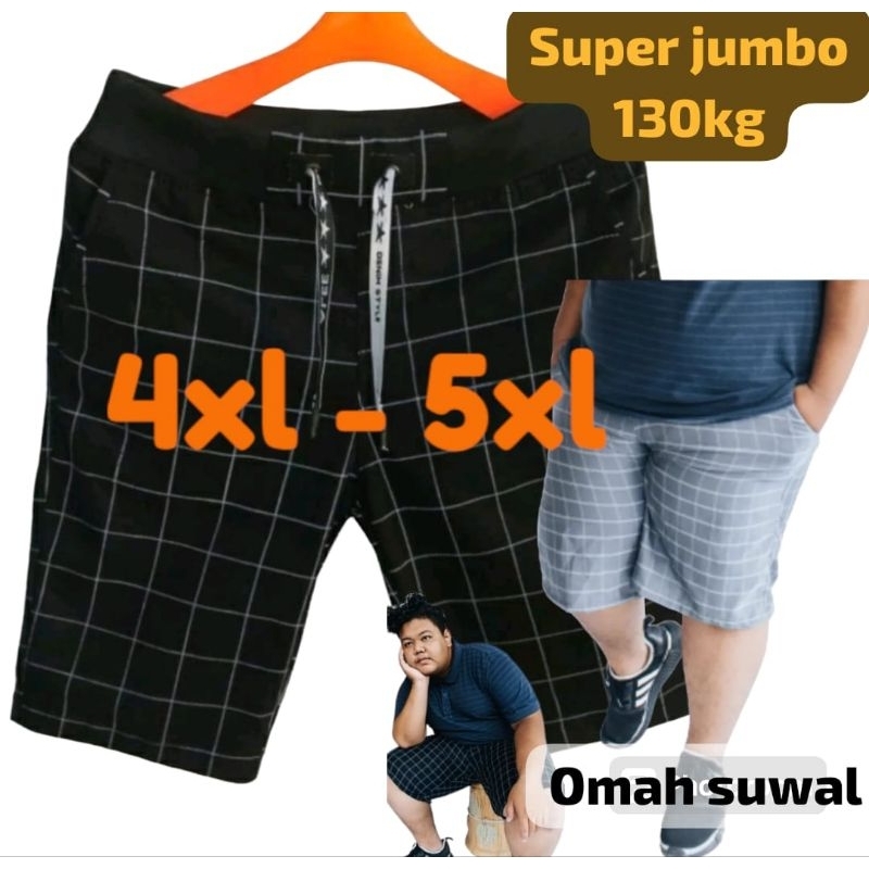 CELANA PENDEK PRIA SUPER JUMBO TARTAN CELANA PENDEK PRIA JUMBO CELANA PENDEK KOTAK KOTAK TARTAN CELA