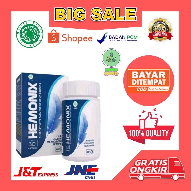 HEMONIX OBAT ASLI ORIGINAL | OBAT WASIR AMBEIEN HEMONIX 100% HERBAL BPOM.