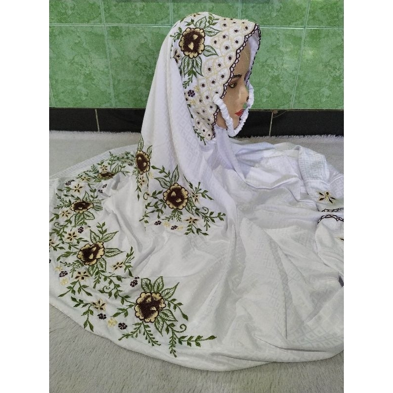 Mukena terusan semi sutra Jumbo
