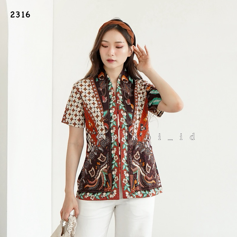 Atasan batik wanita murah / baju batik wanita lengan pendek / batik kantor murah / kebaya batik mode