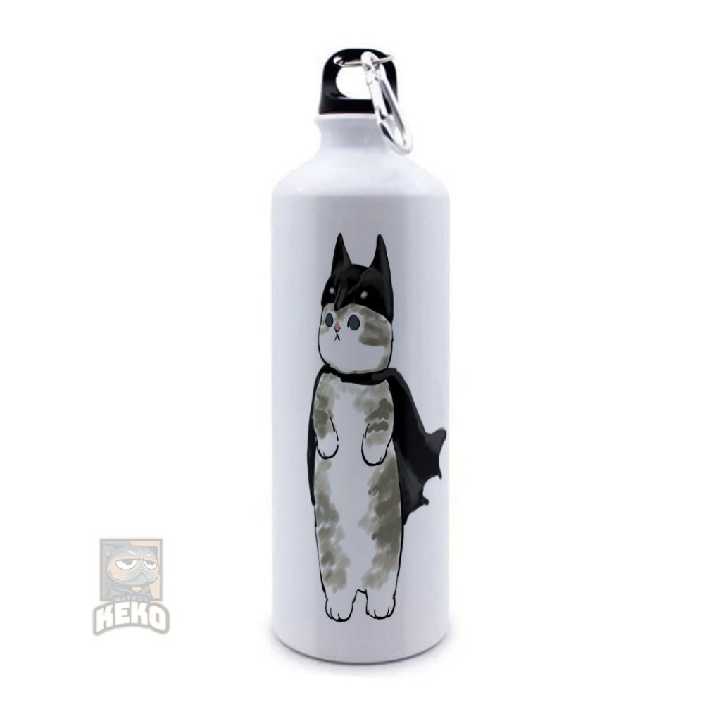 Botol Sport Motif Cat Bat Watercolor Keko| Botol Sport 750 ml | Tumbler Custom | Tumbler Custom Nama