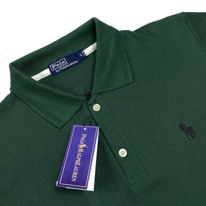 Polo Shirt Hijau botol, M L XL XXL ,Kaos Kerah Pria / Shirt Basic Casual / Baju Kaos Kerah Lengan Pe