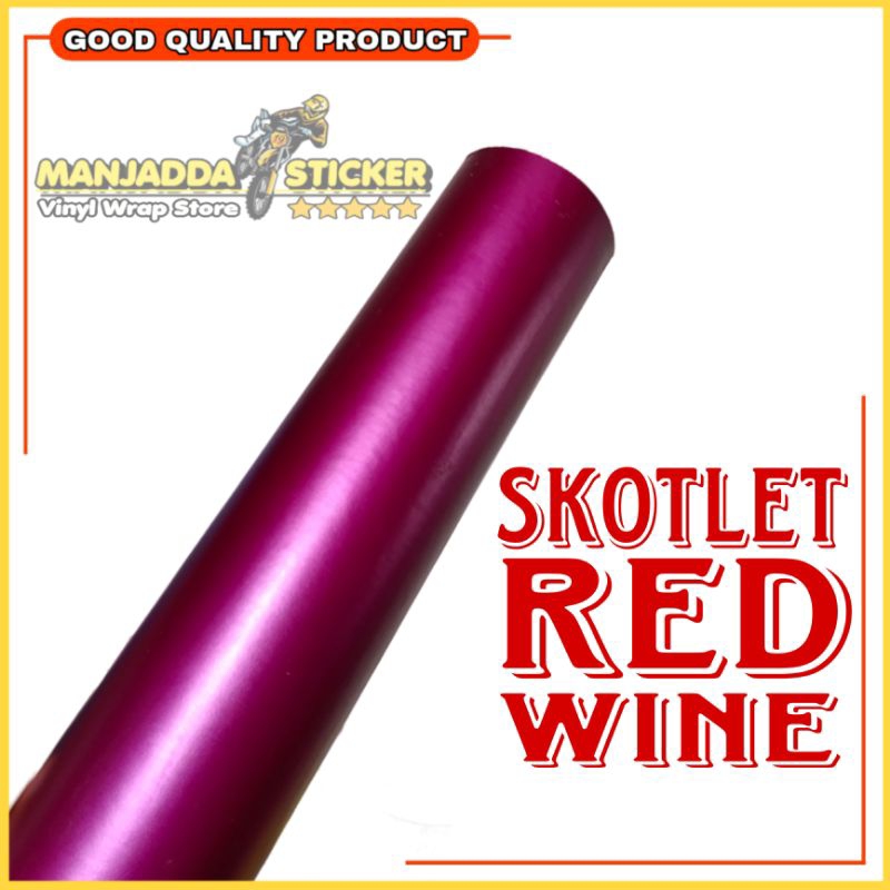 Sticker skotlet ungu anggur stiker skotlet motor metalic doff kualitas premium