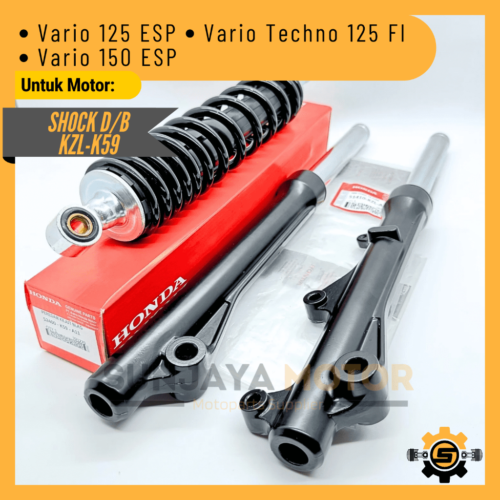 Paket Shockbreaker Depan Belakang Original Honda KZL-K59 Shock Depan Belakang Vario 125 Old Vario 15