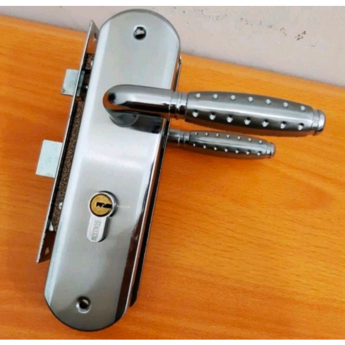 KUNCI PINTU SET SEDANG 20CM/HANDLE PINTU SEDANG/KUNCI PINTU