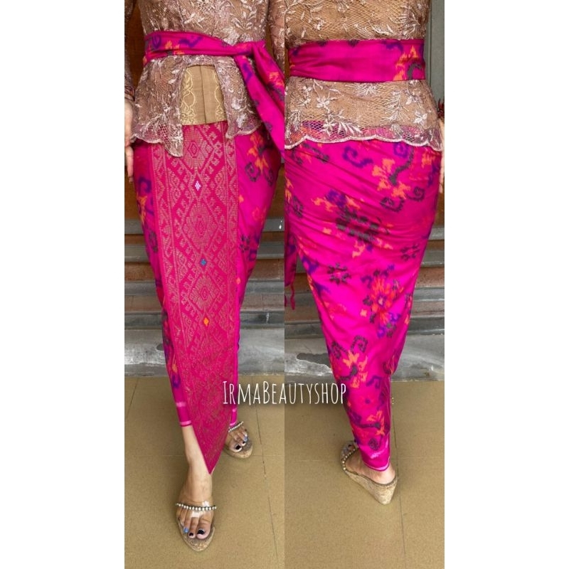 Sutra Mastuli Lasem Tumpal Songket set selendang