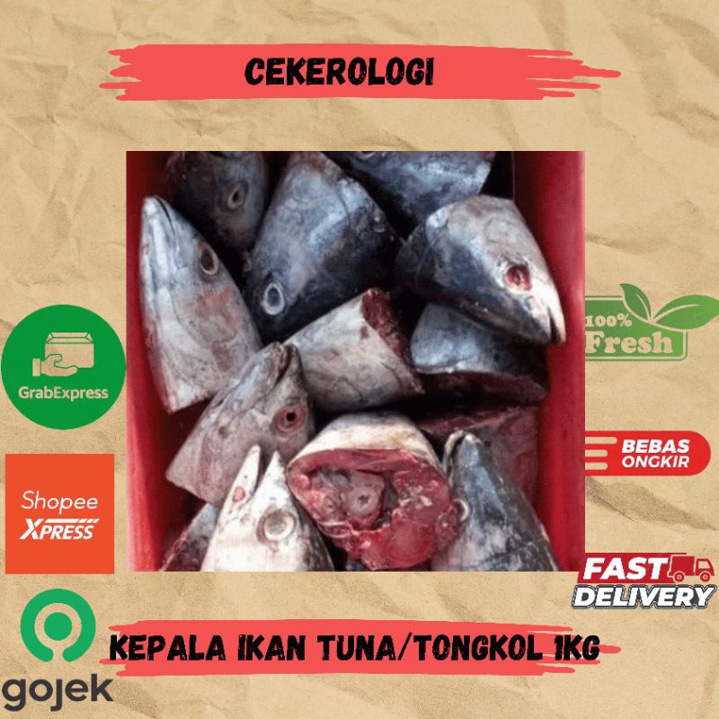 

Kepala Ikan Tuna 1kg / Kepala Ikan Tuna / Kepala Ikan Tongkol / Kepala Ikan Tuna Fresh Berkualitas / JABODETABEK / Ikan Segar / Ikan