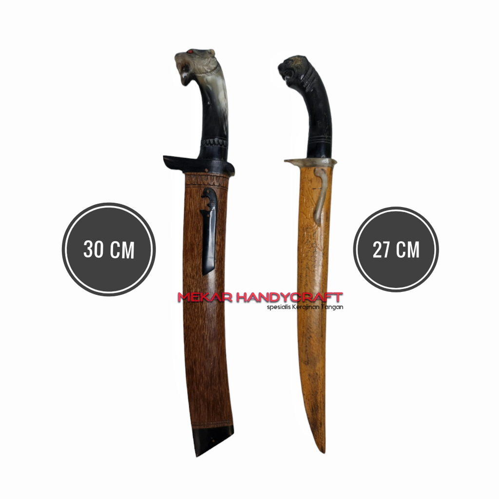 Golok Sembelih Super Tajam Besi Baja Tanduk Ukir