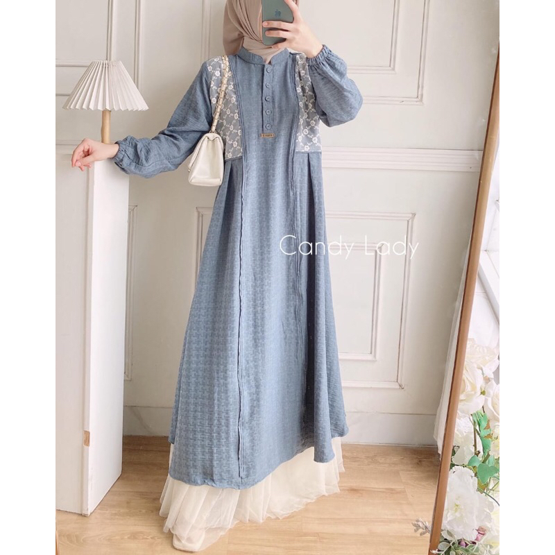 Fredella Lace Midi (Gamis Wanita)