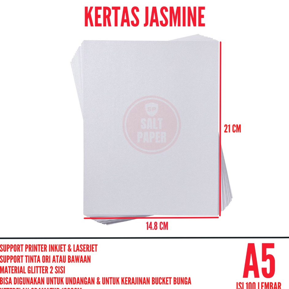 

Super Luar Biasa Kertas Jasmine A5 isi 1 lembar Kertas Undangan A5