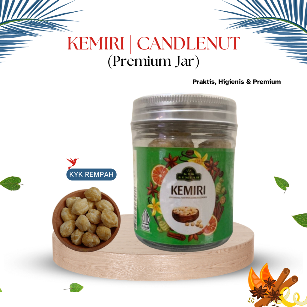 

Kemiri UTUH Premium [ JAR ] | Biji Kemiri Bumbu Dapur Praktis