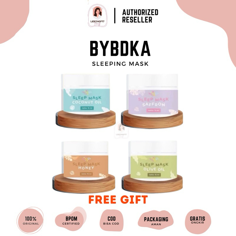 (FREE GIFT) SLEEPING MASK BYBDKA.ID SLEEP MASK BYBDKA.ID SLEEPMASK SAFFRON BYBDKA.ID ATASI JERAWAT