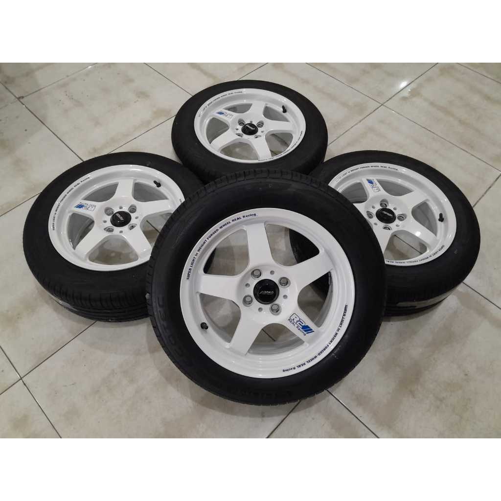 VELG MOBIL BEKAS TYPE ASTRO RACING R15X6,5 4X100 +BAN GT RADIAL 185 60 R15 TH BAN 2024