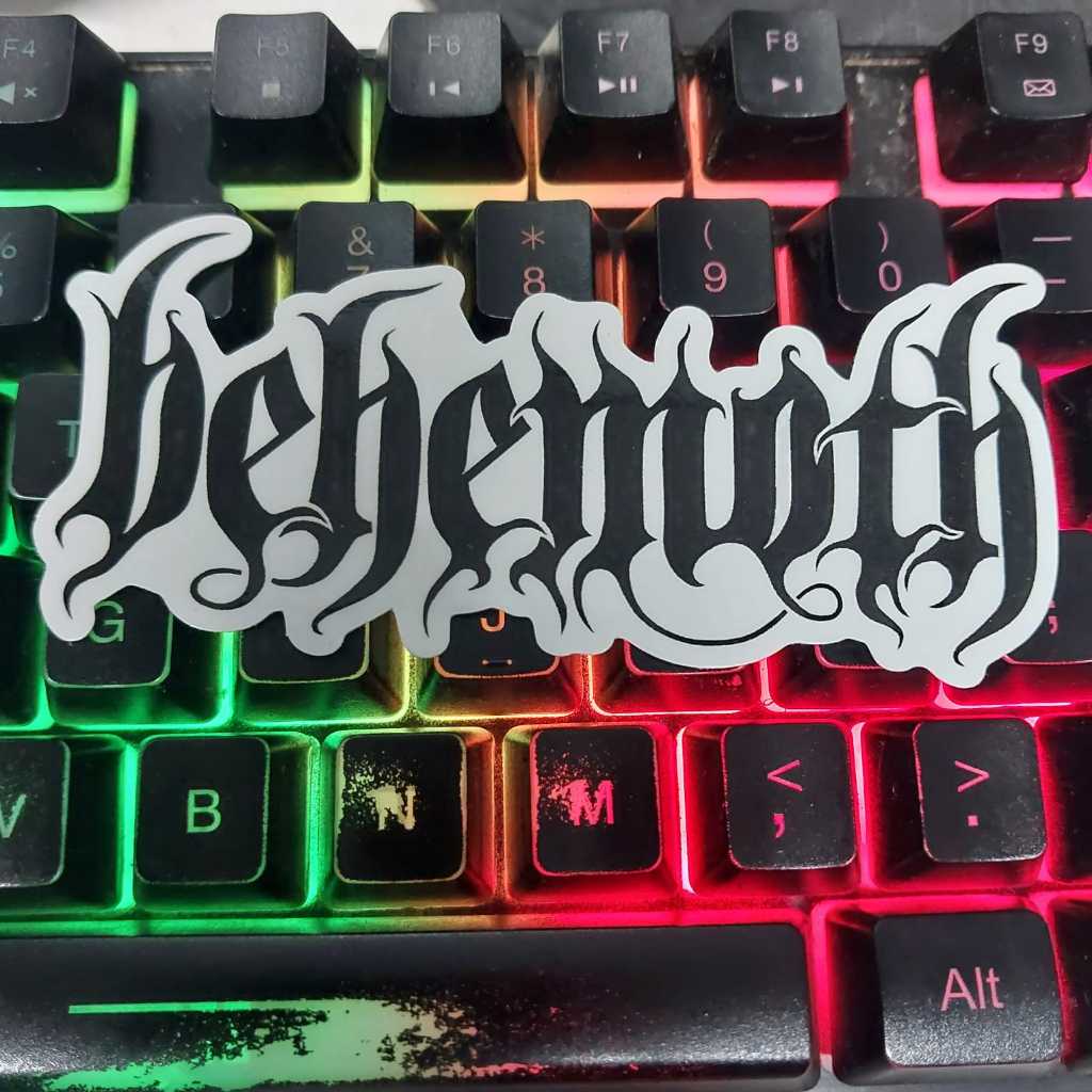 

Stiker Behemoth Logo - Sticker Band Black Metal - Stiker Cutting
