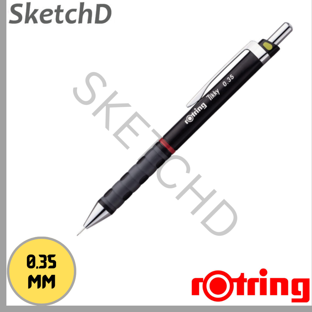 

Pensil Mekanik Tikky Rotring Lead Mechanical Pencil Black 0.3 0,3