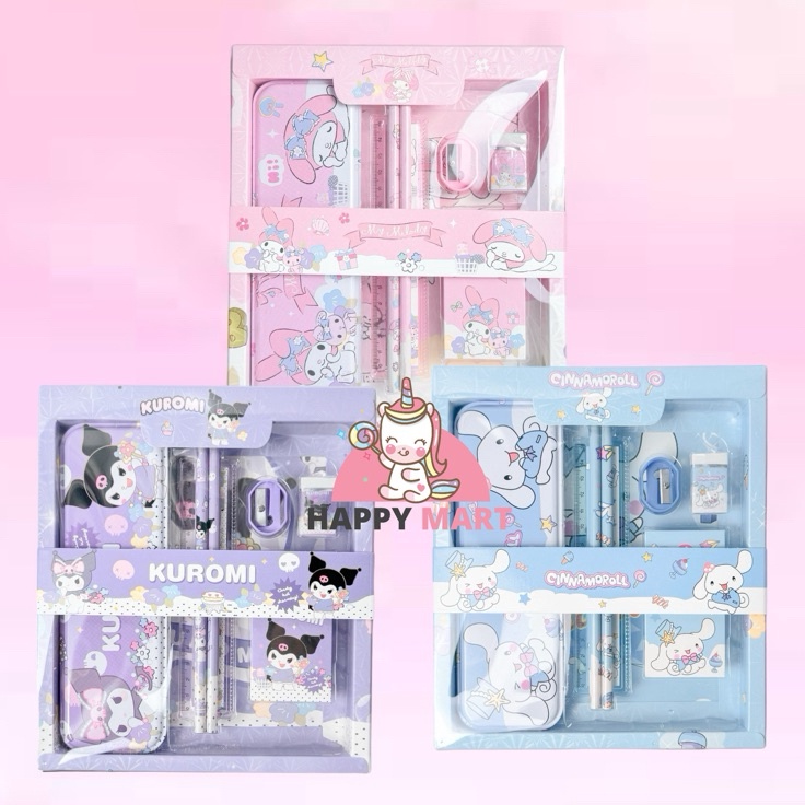 

Sekarang Irit Kotak pensil motif sanrio 6 collors kuromi melody cinnamoroll