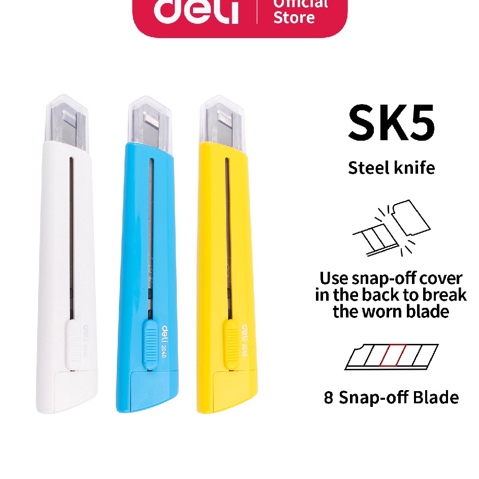 

Segera Miliki Deli Cutter dengan pisau baja SK5 memudahkan untuk memotong sistem kunci otomatis E238 E24