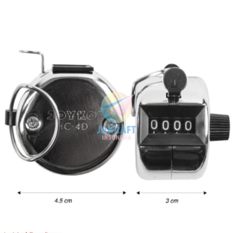 

Langsung Proses 1 Pcs Hand Tally Counter JOYKO HC4D Alat Hitung Cepat Zikir Manual Full Besi Metal 4 Digits