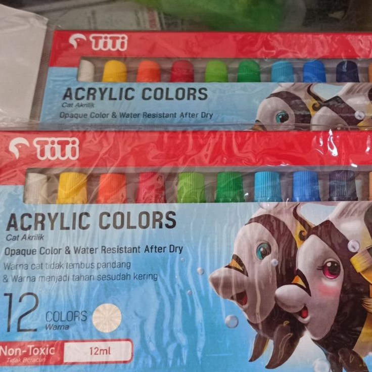 

Pabrik Cat Acrylic 12 warna Titi Joyko