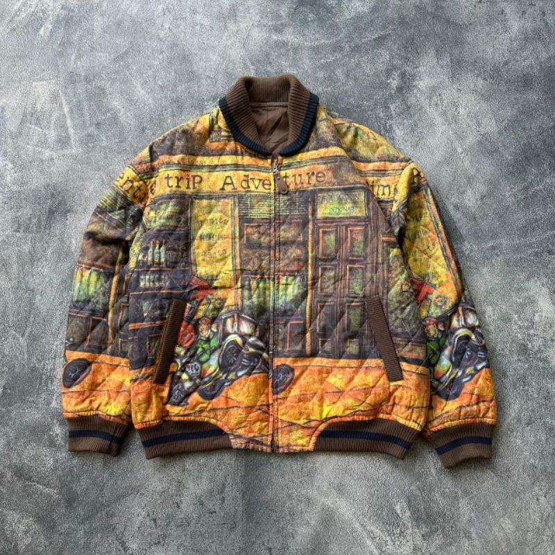 PRINTED JACKET PATTERN JACKET BOMBER JACKET VINTAGE JACKET PIA SPORTS