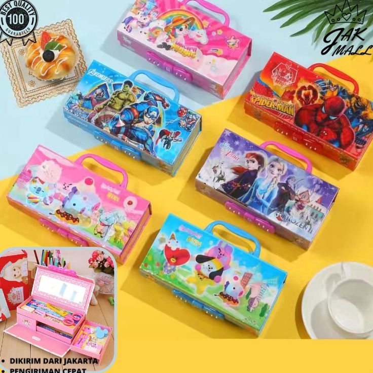 

Serbu Produk Kotak Pensil Kode 3 Tingkat Metalik 3 Dimensi Tempat Pensil Box Kode Karakter Murah Berkualitas JM