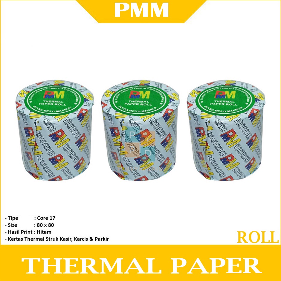 

Super Promo PMM Thermal Roll Struk Kasir 8 x 8 mm Roll
