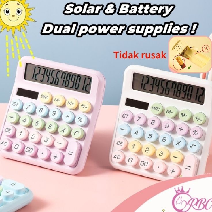 

Serba Irit Penjual LokalBesar Keyboard Calculator Kalkulator Tenaga Surya 12 digit Layar ultra lebar Macaron Multicolor Pastel Kalkulator