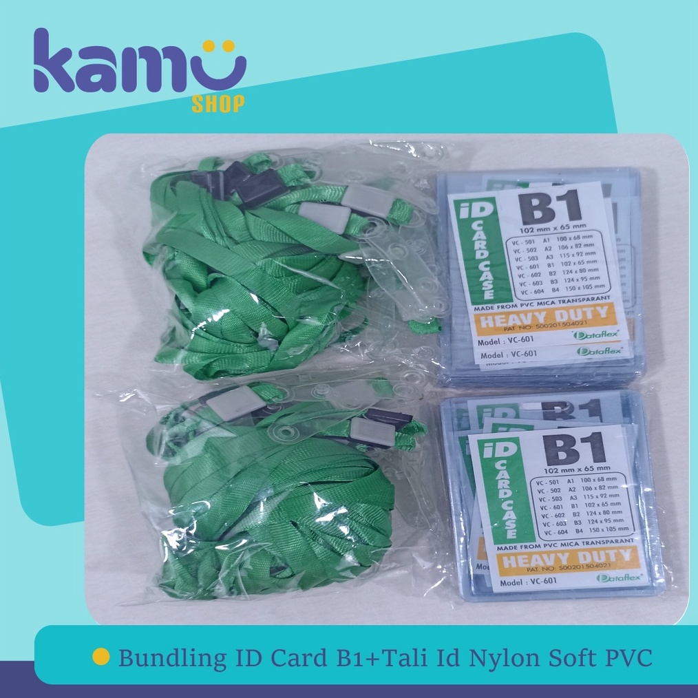 

KODE O8E5 Bundling 4Pcs ID Card B1 4Pcs Tali ID Card Nylon Soft PVC NYLKSFP