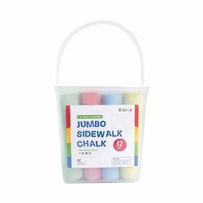 

KODE M9E9 Kitecs Jumbo Sidewalk Chalk NonToxic Washable Kapur Tulis Warna Jumbo 4 colors set of 12pc