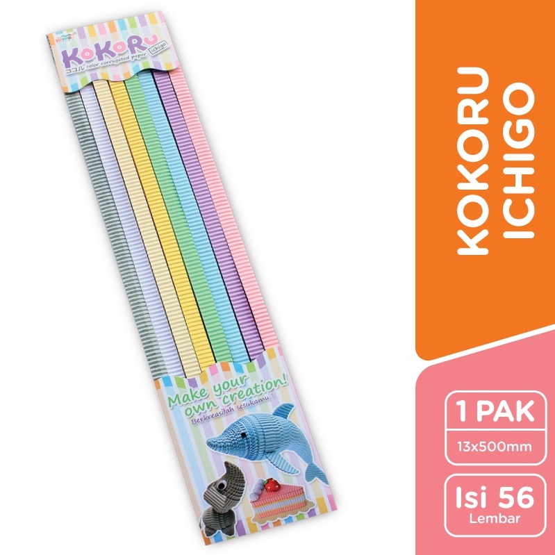 

Dijamin Baru Kokoru Kertas Bergelombang Ichigo 13 x 5 cm