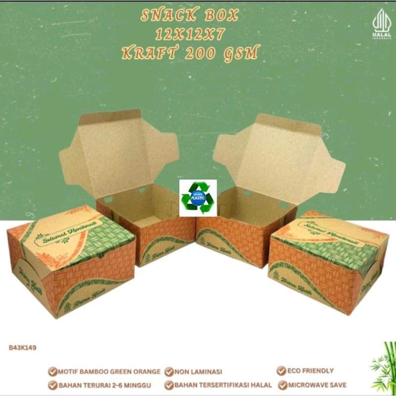 

Dus Snack/Box snack/Dus kue 12x12x7(100pcs)