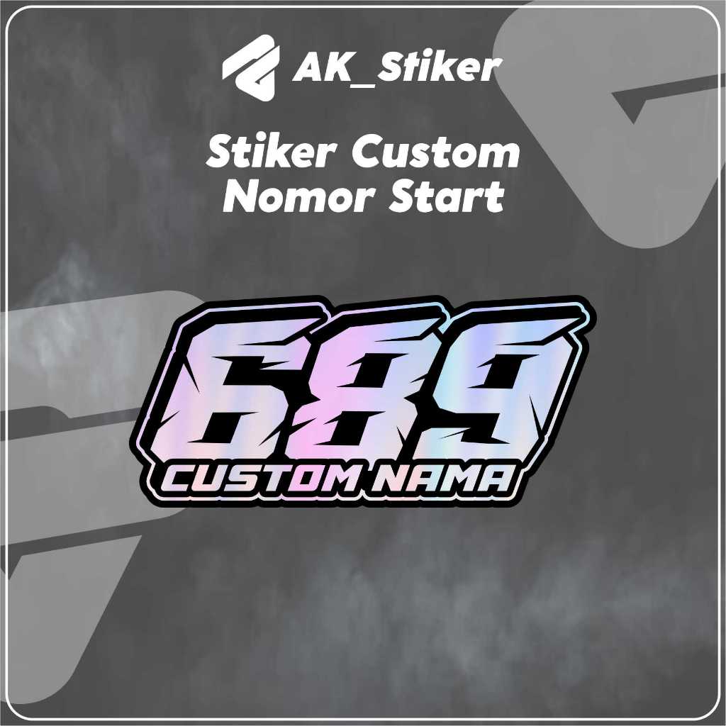 (COD) Sticker Cutting Nomor Star Stiker Balap Motor Mobil Custom Nama Stiker Motor Balap Terbaru Tan